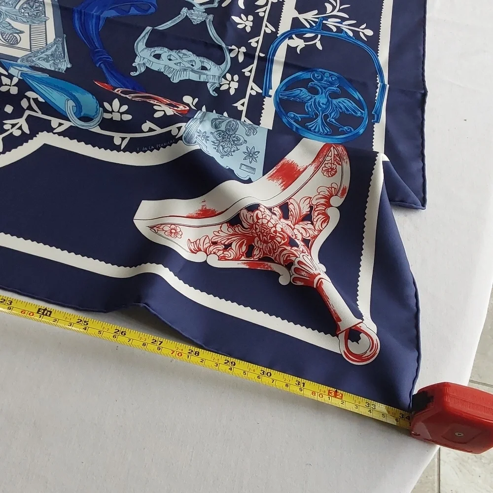 HERMÈS _ PARIS ETRIERS Multicolored Silk Scarf - Picture 13 of 15